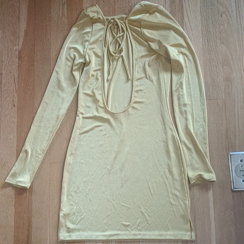 Free People Call Me Later Mini Dress sz LRG in Ceylon Yellow​​